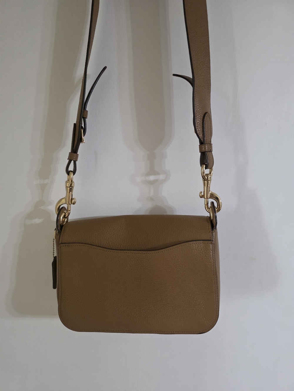 Coach Pebbled Leather Crossbody Bag in Tan - Picture 8 of 12